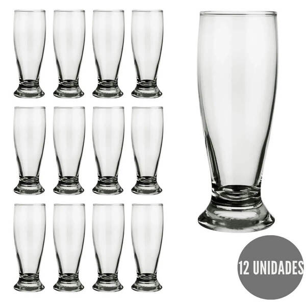 Jogo De 12 Copos Tulipa Munich De Vidro 200ml Para Chopp E Ce