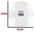 Jogo De 12 Pratos Fundos Astral Duralex 22,2cm Vidro Transpar