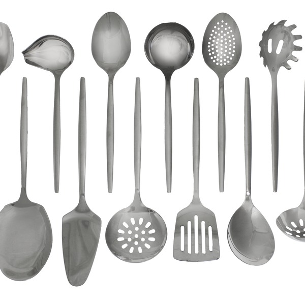 Jogo De 12 Utensílios De Cozinha 100% Inox Profissional Top