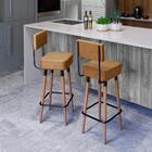 Jogo De 2 Bancos Alto Vintage Gourmet Victory Amarula