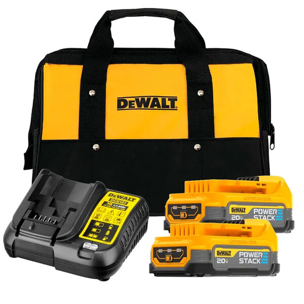 Jogo De 2 Baterias Powerstack 1.7a 20v E Carregador Dewalt Dc