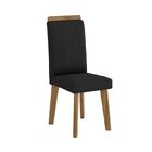 Jogo De 2 Cadeiras Diamante Pé Oblongo Aveludado Preto - Rv M