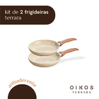 Jogo De 2 Frigideiras Antiaderentes Ceramica Com Aluminio Beg