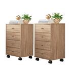 Jogo De 2 Gaveteiros Com Rodízios Joy Baker Nogal