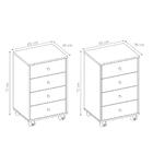 Jogo De 2 Gaveteiros Com Rodízios Joy Baker Nogal