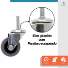 Jogo De 2 Peças Rodízio Polipropileno Parafuso Giratório 2 -