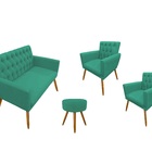 Jogo De 2 Poltronas 1 Namoradeira + Puff Brinde Hall De Entra