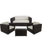 Jogo De 2 Poltronas 1 Namoradeira Assento Estofado E Mesa - B