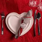 Jogo De 2 Pratos Wolff  Heart Beads De Porcelana Branco