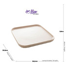 Jogo De 2 Pratos Wolff Nórdica Cinza Matt De Porcelana