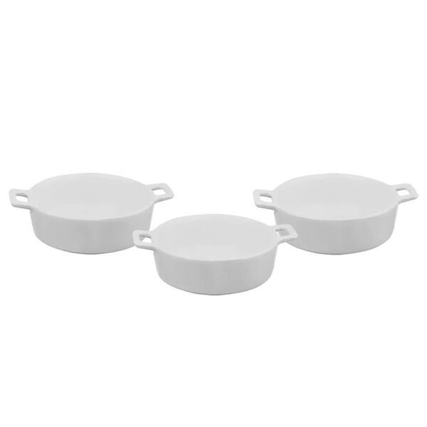 Jogo De 3 Bowls Hand Food Em Porcelana L11,4xp9xa3cm