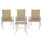 Jogo De 3 Cadeiras De Area Colombia E 1 Mesa Baixa Colombia E