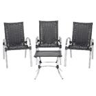 Jogo De 3 Cadeiras De Area Colombia E 1 Mesa Baixa Colombia E