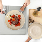 Jogo De 3 Frigideiras Antiaderentes Ceramica Com Aluminio Beg