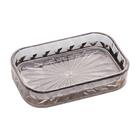 Jogo De 3 Peças Para Banheiro Wolff Diamond De Vidro Prata