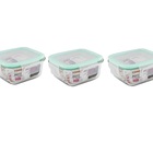 Jogo De 3 Potes De Vidro 320ml Com Fechamento Hermético 4 Tra