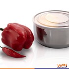 Jogo De 3 Tigelas Bowl Em Inox Com Tampa