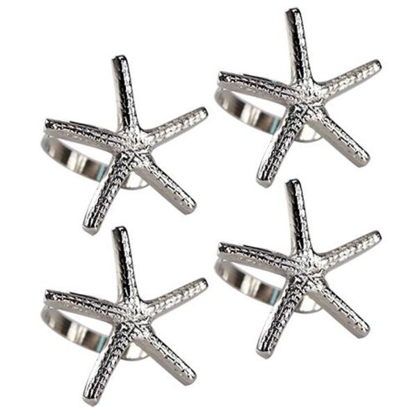 Jogo De 4 Anéis Para Guardanapo Em Latão D6xa4cm Cor Prata