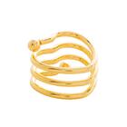 Jogo De 4 Anéis Para Guardanapos Wolff Coração Dourado De Met