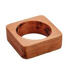 Jogo De 4 Anéis Para Guardanapos Woodart Quadrado Liptus Natu