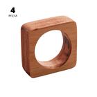 Jogo De 4 Anéis Para Guardanapos Woodart Quadrado Liptus Natu