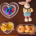 Jogo De 4 Pratos Rasos Cristal  Coração Pearl 18x15cm - Wolff