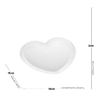 Jogo De 4 Pratos Rasos Cristal  Coração Pearl 18x15cm - Wolff