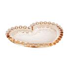 Jogo De 4 Pratos Wolff Pearl De Cristal Âmbar 12cm X 10cm X 1