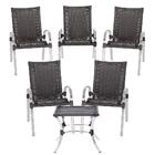 Jogo De 5 Cadeiras De Area Colombia E 1 Mesa Baixa Colombia E