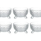 Jogo De 6 Bowls De Vidro - Jogo De Sobremesa Conchas (200ml)