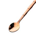 Jogo De 6 Colheres Para Cafe Steel Wood Em Aco Inox Com Cabo