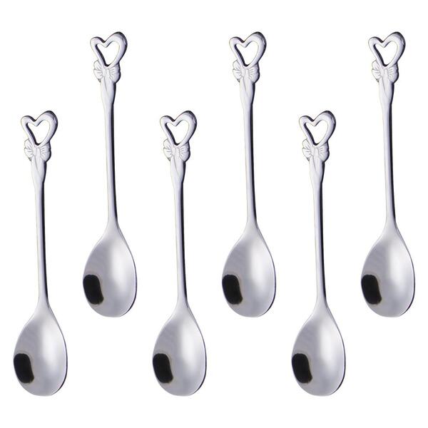 Jogo De 6 Colheres Romantique Em Aco Inox