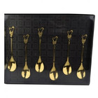 Jogo De 6 Colheres Romantique Em Aco Inox Cor Dourada