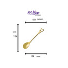 Jogo De 6 Colheres Romantique Em Aco Inox Cor Dourada