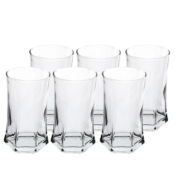 Jogo De 6 Copos Altos De Vidro - Copos De Água  Suco (330ml)