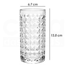 Jogo De 6 Copos Altos Diamond Em Vidro 300ml Hauskraft