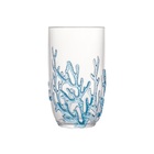 Jogo De 6 Copos Altos Wolff Coral De Acrílico Azul Jogo De 65
