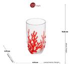 Jogo De 6 Copos Altos Wolff Coral De Acrílico Vermelho De 650