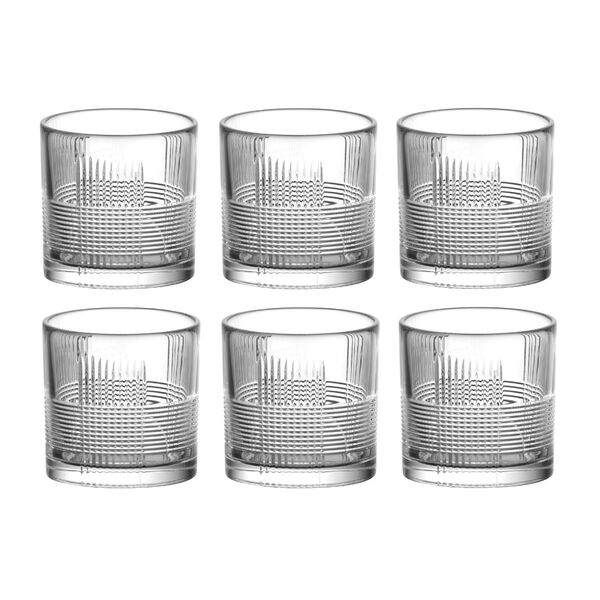 Jogo De 6 Copos Baixos De Cristal Para Whisky - Vivant 310ml
