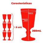 Jogo De 6 Copos De Vidro E 6 Taças Flowers - Casambiente Taca