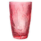 Jogo De 6 Copos De Vidro E 6 Taças Folha Rosa - Casambiente C