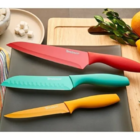 Jogo De 6 Facas Coloridas Com Tesoura Para Cozinha Mesa