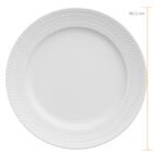 Jogo De 6 Pratos Rasos Porcelana 26,5cm Germer Relevo Chevron