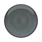 Jogo De 6 Pratos Rasos Wolff Reactive Glaze De Porcelana Cinz