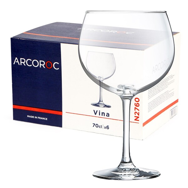 Jogo De 6 Taças Coquetel Gin Tônica Vina Arcoroc France 700ml