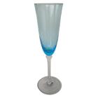 Jogo De 6 Taças P/champanhe Vidro Azul 230ml - Montarte