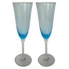 Jogo De 6 Taças P/champanhe Vidro Azul 230ml - Montarte