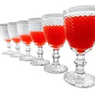 Jogo De 6 Taças Vidro Bico De Jaca Transparente 320ml - Hausk