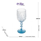 Jogo De 6 Taças Wolff Coral De Acrílico Azul 450ml