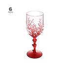 Jogo De 6 Taças Wolff Coral De Acrílico Vermelho 450ml